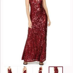 Allover-Sequin
Gown Burgundy